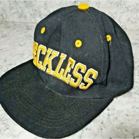 Young & Reckless Vintage Cap‎ Black/Gold Reckless Logo Y&R Snapback RN #101372 - Picture 2 of 5